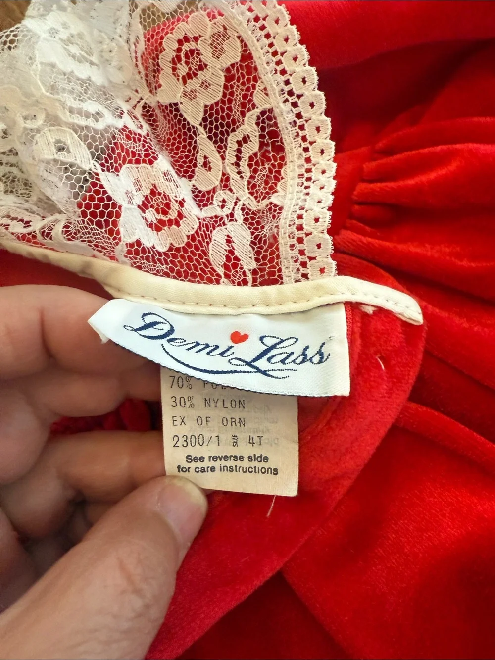 Vintage Christmas Dress, 4T (fits more like 3T)